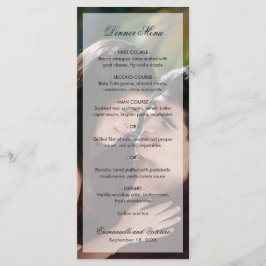 Menú Boda de foto con letra elegante moderna
