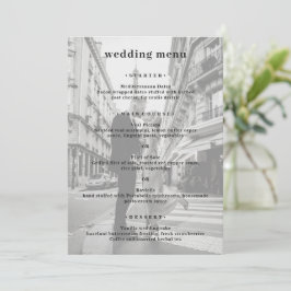Menú Boda de Foto Minimalista Moderna