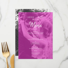 Menú Boda de Foto Rosa