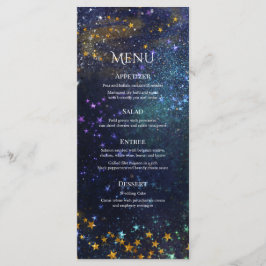 Menú Boda de Galaxia Celeste Noche Starry