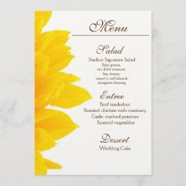 Menú Boda de girasol ruso