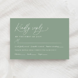 Menú Boda de girasol verde sabio