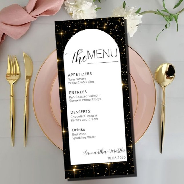 Menú Boda de guión de texto mínimo para la noche e (Subido por el creador)