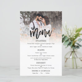 Menú Boda de guión gráfico de presupuesto