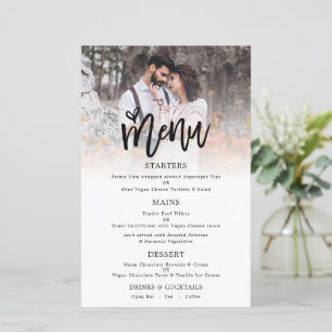Menú Boda de guión gráfico de presupuesto