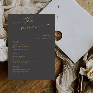 Menú Boda de guiones de caligrafía moderna de BLAIRE