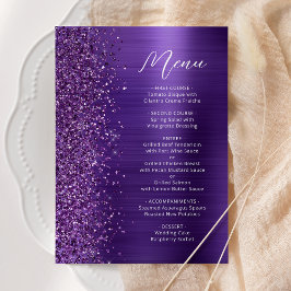 Menú Boda de guiones de Glam Purple Purpurina
