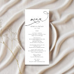 Menú Boda de guiones simple y elegante<br><div class="desc">Menú Boda de guiones simple y elegante</div>