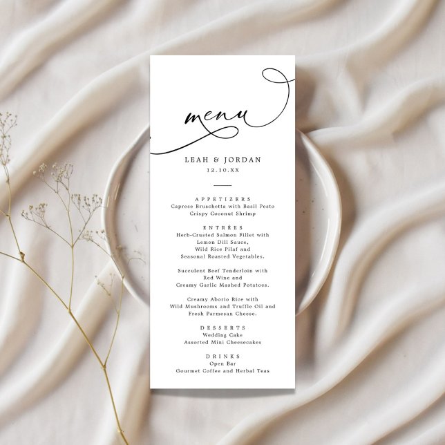 Menú Boda de guiones simple y elegante (Subido por el creador)