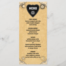 Menú Boda de Halloween de la Junta de Espíritu Gótico M