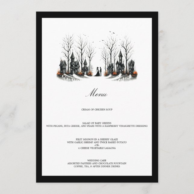 Menú Boda de Halloween Village (Anverso)