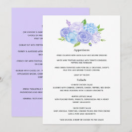 Menú Boda de Hortensia Azul y Lavanda Ligero