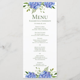 Menú Boda de Hortensias Azules