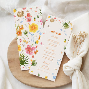 Menú Boda de huertas de flores de la costa tropical