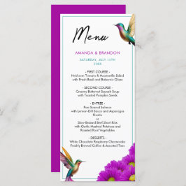 Menú Boda de Hummingbirds Purple Daisies