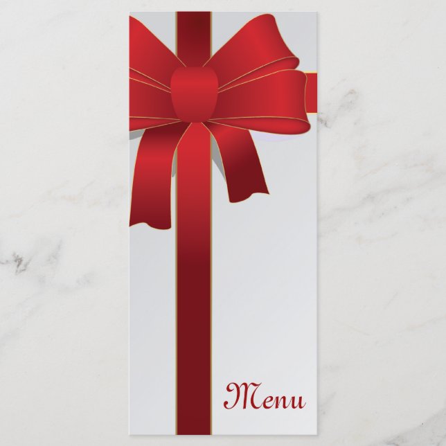 Menú Boda de Invierno de los Bows Rojos (Anverso)