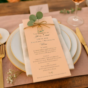 Menú Boda de jardín suave de cada manzana