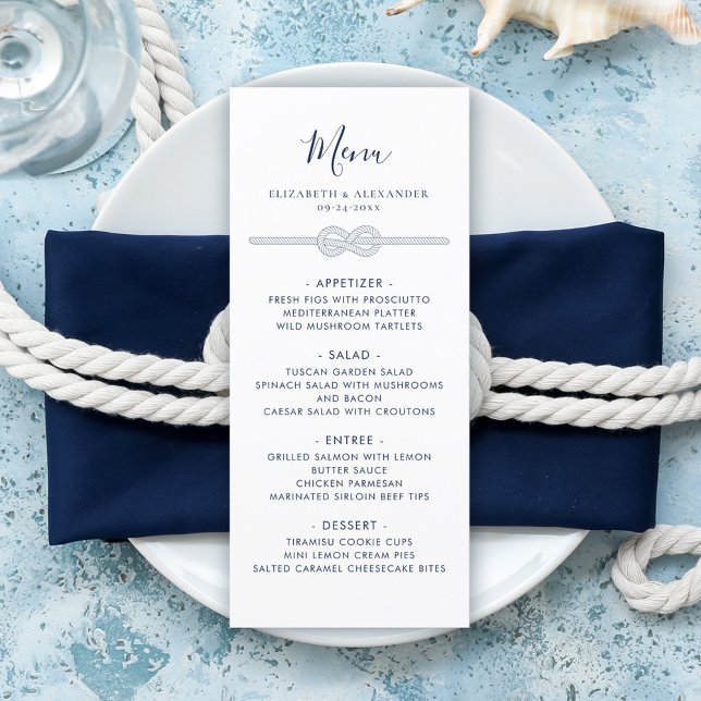 Menú Boda de la Armada Blanca Knot Nautical (Subido por el creador)