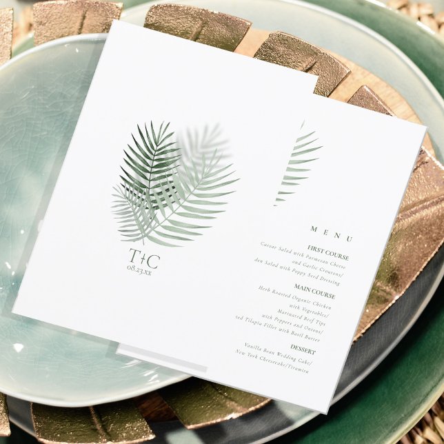 Menú Boda de la hoja de la palma exuberante Moss G (Subido por el creador)