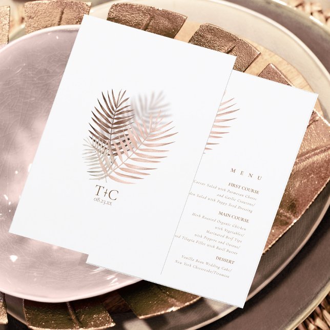 Menú Boda de la hoja de palmera exuberante Terra C (Subido por el creador)