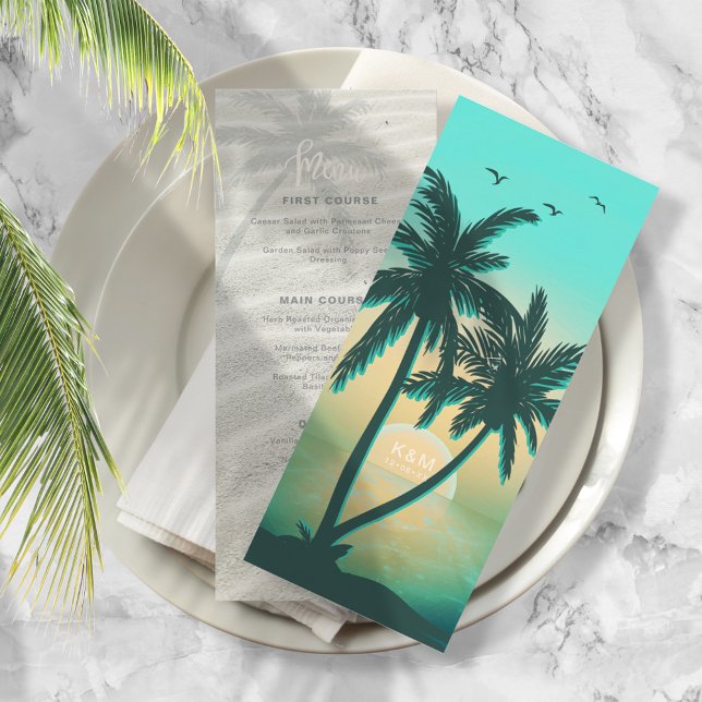 Menú Boda de la Isla Tropical Sunrise ID581 Verde  (Subido por el creador)