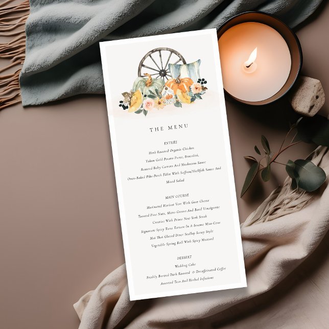 Menú Boda de la rueda floral de la calabaza de otoño rú (Subido por el creador)