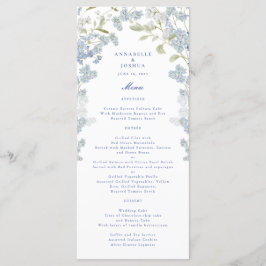 Menú Boda de las flores azules francesas