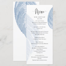 Menú Boda de las hojas azul turbias