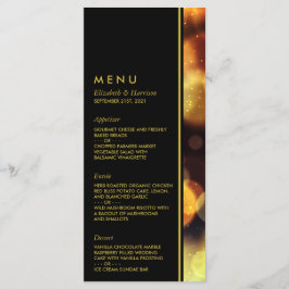 Menú Boda de las luces Twilight Bokeh