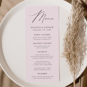 Menú Boda de Lavanda Elegancia Moderna