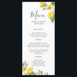 Menú Boda de limón Foliage Elegante Citrus Rustic<br><div class="desc">H Tarjetas de menú elegantes y elegantes. Todos los detalles son HAND-DRAWN para que pueda estar seguro de que este diseño es único. Los leones son increíbles para cualquier fiesta. ¿Qué mejor manera de dar la bienvenida a la llegada de la primavera que con una celebración frutal de limón como...</div>