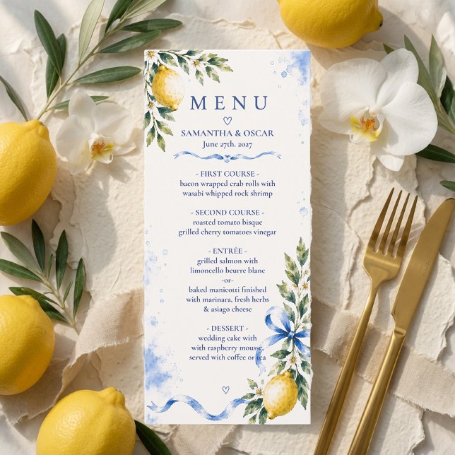 Menú Boda de Limón Italiano de Lujo (Subido por el creador)