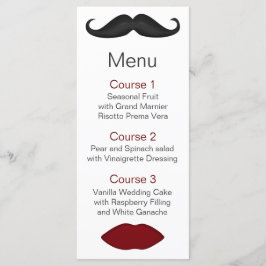 menú boda de los labios y el bigote