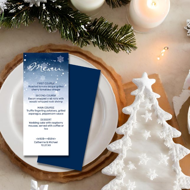 Menú Boda de los Navidades de la nieve Blue Winter Wond (Subido por el creador)