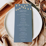 Menú Boda de luces de jardín<br><div class="desc">menú boda con luces de cuerda de jardín. Personalizar el menú con tu texto para hacerlo propio!</div>