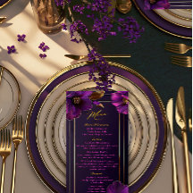 Boda de Lujo Floral Violeta Luminoso Violetas