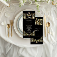 Boda de Luxury Gold Black Art Deco Roaring 20s