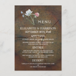 Menú Boda de madera de roble silvestre