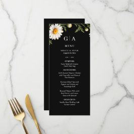 Menú Boda de manzanilla negra