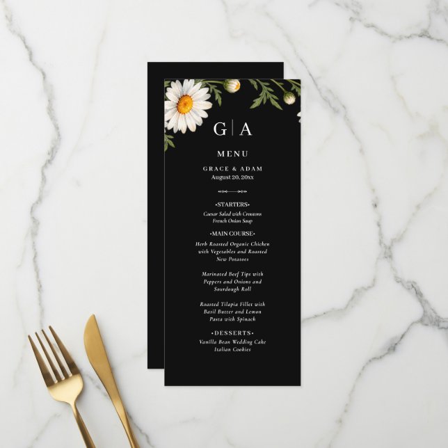 Menú Boda de manzanilla negra (Anverso/Reverso In Situ)