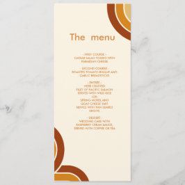 menú Boda de marfil Bold Retro 1970