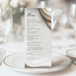 Menú boda de marfil satin elegance
