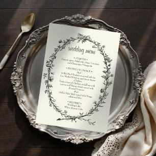 Menú boda de marfil wreath