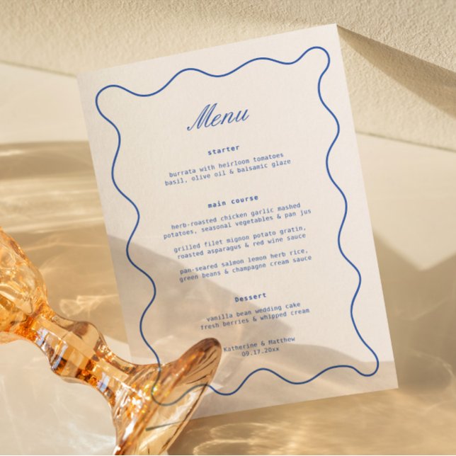 Menú Boda de marfil y azul marino  (Subido por el creador)