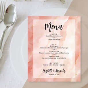 Menú Boda de Mármol de Oro de cada plato de presup