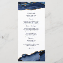 Menú Boda de Mármol Geode de la Marina Gold Agate