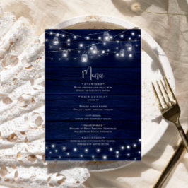 Menú Boda de Mason Jars Lights de la Marina Rusa