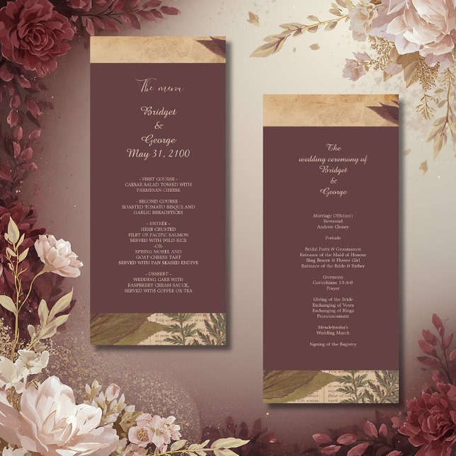 menú boda de moda de boho boho aderezado (Subido por el creador)