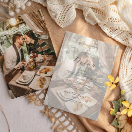 Menú Boda de Monograma de Foto