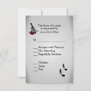 Menú Boda de música de violín RSVP